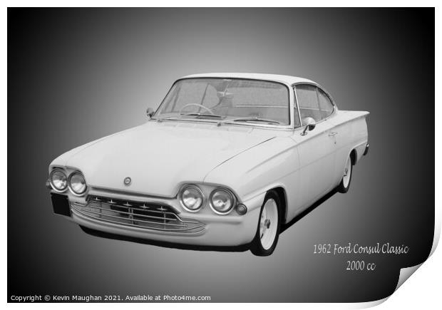 1962 Ford Consul Classic Print by Kevin Maughan