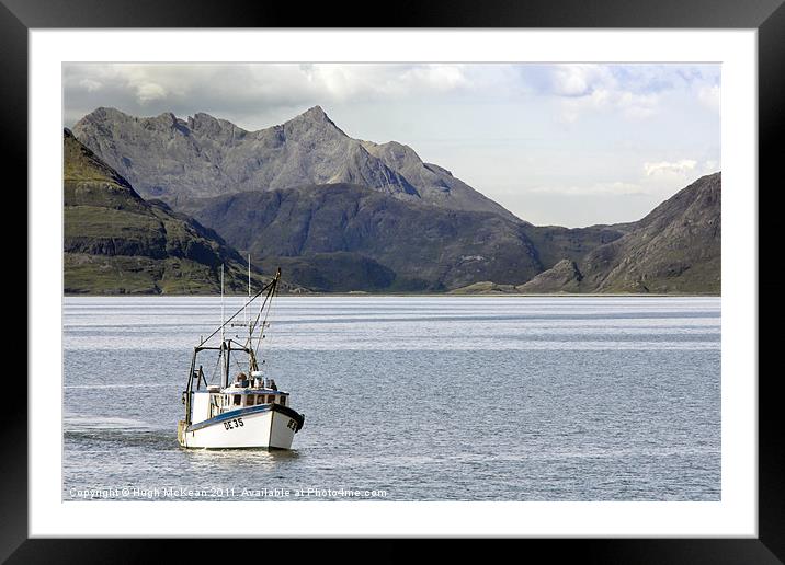 Fishing Vessel DE35 Tamaralyn fishing the Inner He Framed Mounted Print by Hugh McKean