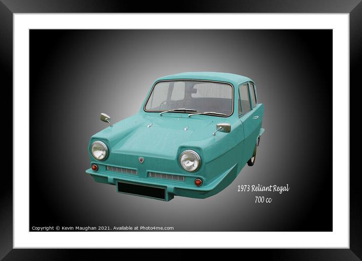 1973 Reliant Regal Framed Mounted Print by Kevin Maughan