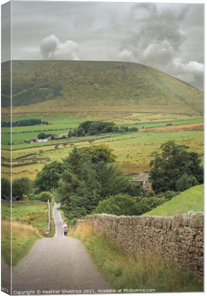 Path to Pendle Hill Canvas Print by Heather Sheldrick