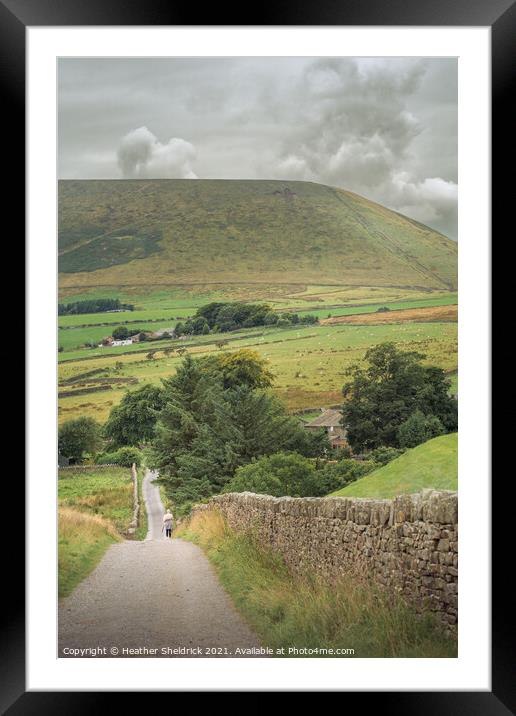 Path to Pendle Hill Framed Mounted Print by Heather Sheldrick