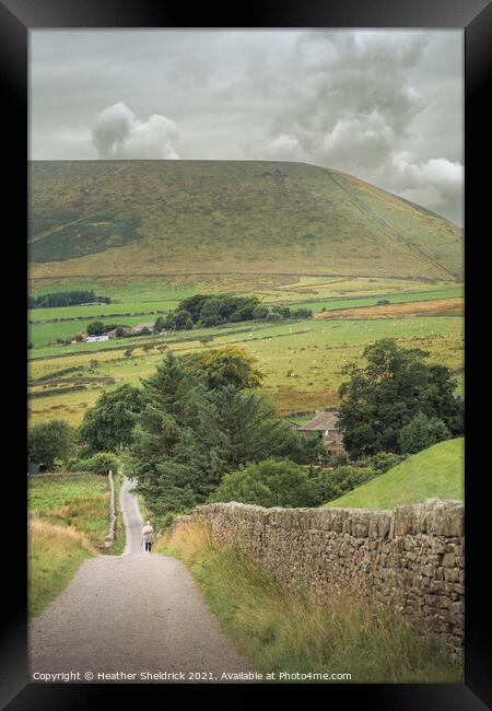 Path to Pendle Hill Framed Print by Heather Sheldrick