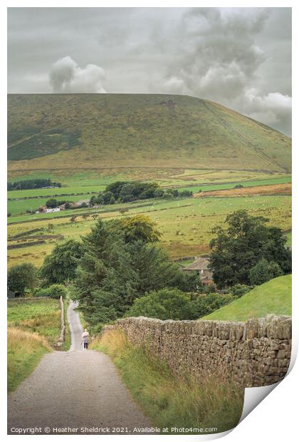 Path to Pendle Hill Print by Heather Sheldrick