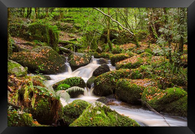 kennall vale ,Cornwall Framed Print by kathy white