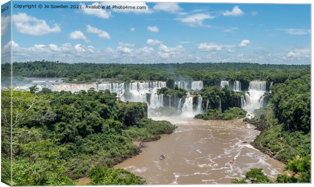 Iguazu Falls, South America (1) Canvas Print by Jo Sowden