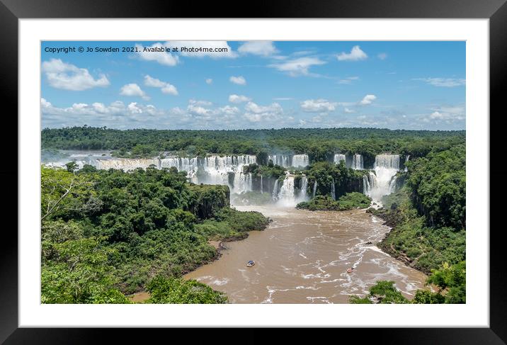 Iguazu Falls, South America (1) Framed Mounted Print by Jo Sowden