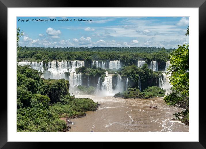 Iguazu Falls, South America (3) Framed Mounted Print by Jo Sowden