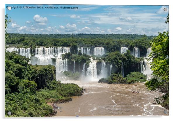 Iguazu Falls, South America (3) Acrylic by Jo Sowden