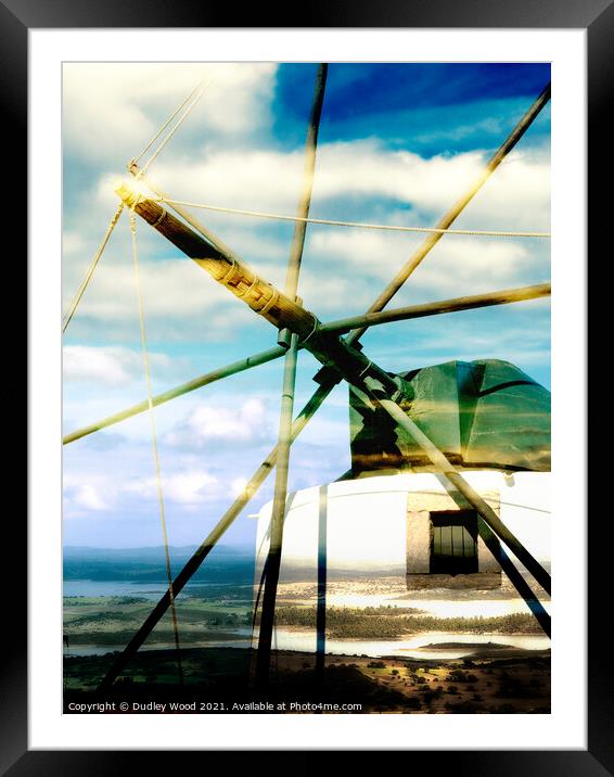 Majestic Windmill on a Cloudy Day Framed Mounted Print by Dudley Wood