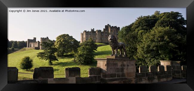 The Lion Bridge near Alnwick Castle - Panorama Framed Print by Jim Jones