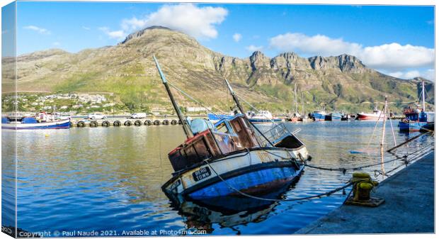 Hout bay harbour Cape Town South Africa Canvas Print by Paul Naude