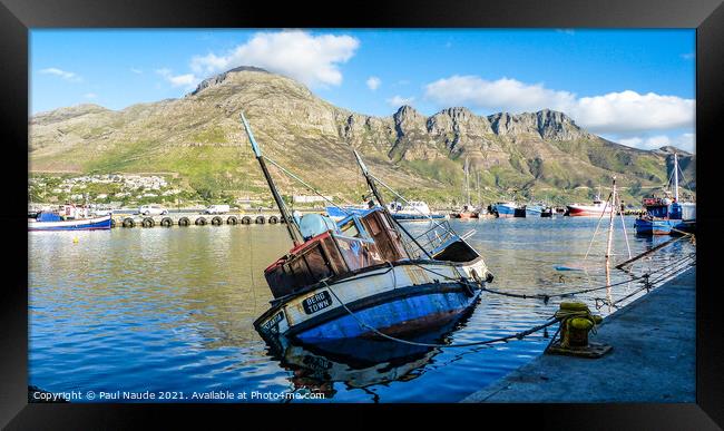 Hout bay harbour Cape Town South Africa Framed Print by Paul Naude