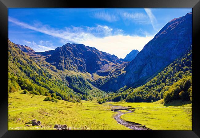 Majestic Aran Valley Mountains - C1509-3131-PIN-R Framed Print by Jordi Carrio