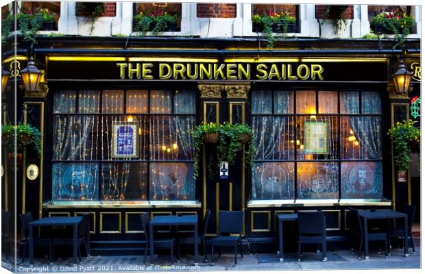 Drunken Sailor Pub Canvas Print by David Pyatt
