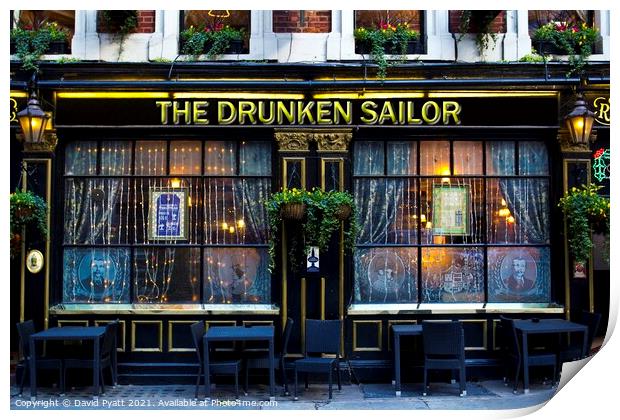 Drunken Sailor Pub Print by David Pyatt