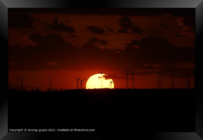 sunset Framed Print by anurag gupta
