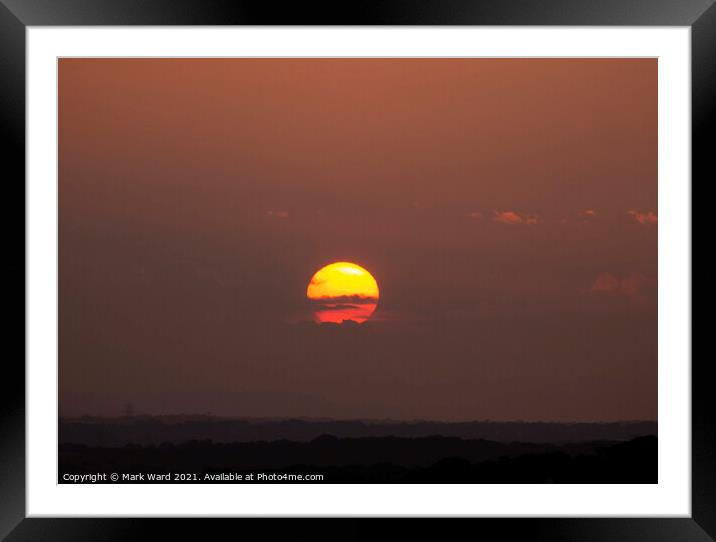 September Sunset Framed Mounted Print by Mark Ward