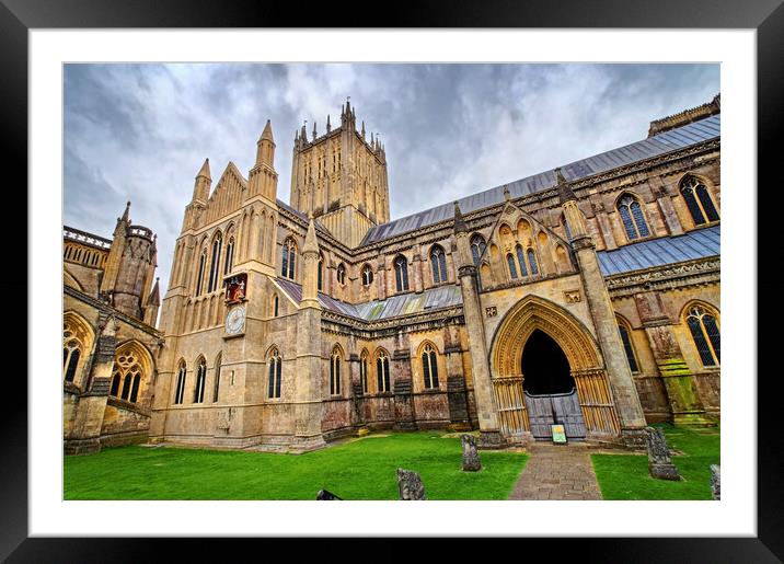 Wells Cathedral North Face Framed Mounted Print by Darren Galpin