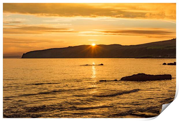 Sunset over South Arran Print by Keith Douglas