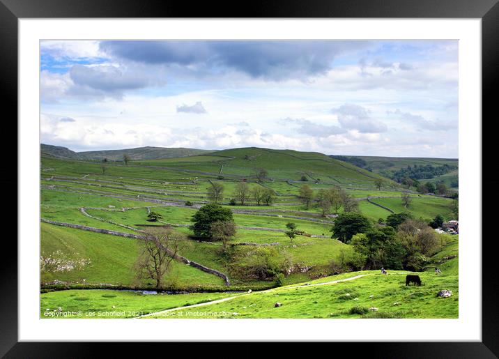 Malham Yorkshire  Framed Mounted Print by Les Schofield