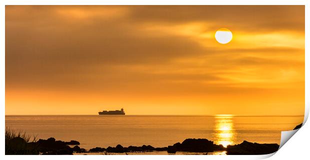 Sunrise over the Firth of Clyde Print by Keith Douglas