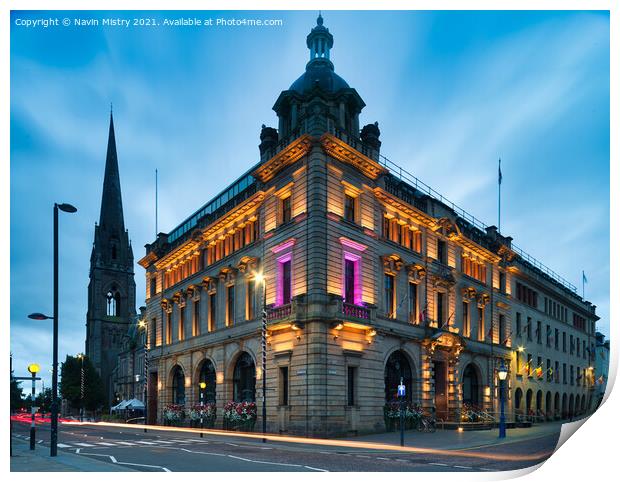 Perth Scotland, City Council Building Print by Navin Mistry