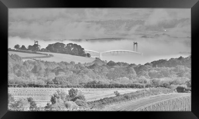 Misty Cornish Morning. Framed Print by Neil Mottershead