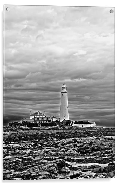 st mary`s lighthouse. Acrylic by Northeast Images
