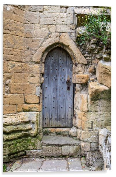 Knaresborough Castle Doorway Acrylic by Chris Dorney