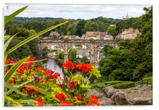 Knaresborough Viaduct in Yorkshire, UK Acrylic by Chris Dorney