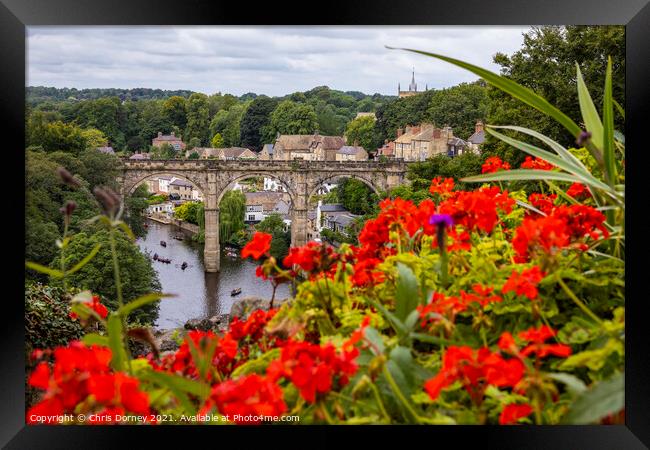 Knaresborough Viaduct in Yorkshire, UK Framed Print by Chris Dorney