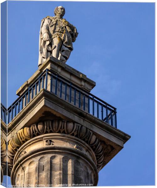 Greys Monument in Newcastle upon Tyne, UK Canvas Print by Chris Dorney