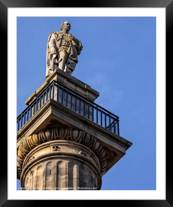 Greys Monument in Newcastle upon Tyne, UK Framed Mounted Print by Chris Dorney