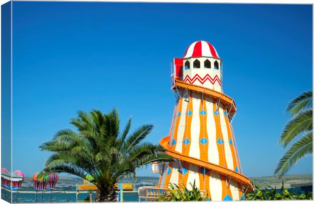 Weymouth Helter Skelter Canvas Print by Alison Chambers
