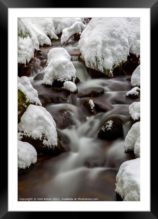 Creek in winter Framed Mounted Print by Dirk Rüter
