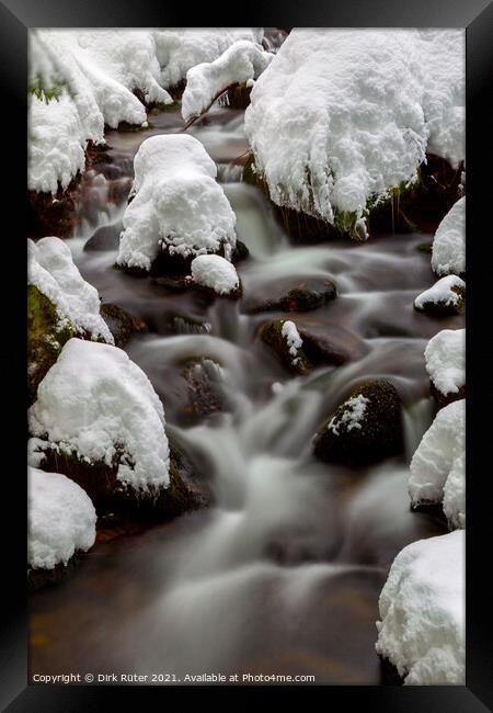 Creek in winter Framed Print by Dirk Rüter
