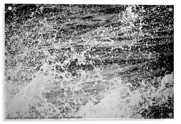 Splash of sea waves Acrylic by Adelaide Lin
