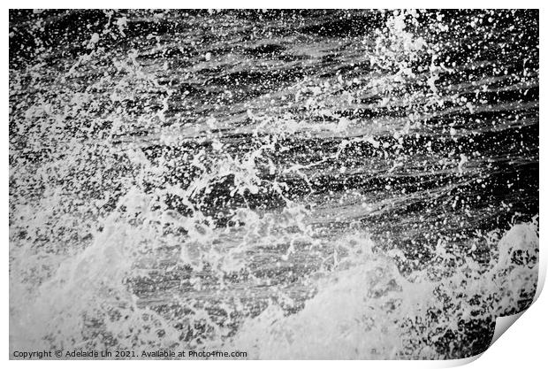 Splash of sea waves Print by Adelaide Lin