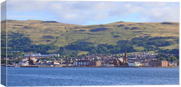 Largs seafront Canvas Print by Allan Durward Photography