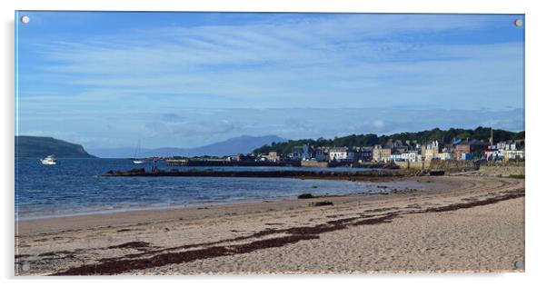 Millport beach and harbour Acrylic by Allan Durward Photography
