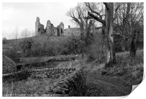 Thirlwall Castle, Northumberland Print by Heather Athey