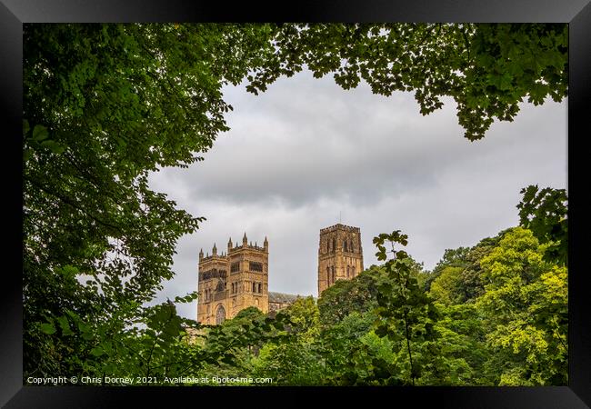 Durham Cathedral in Durham, UK Framed Print by Chris Dorney