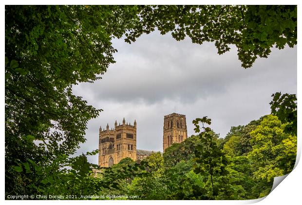 Durham Cathedral in Durham, UK Print by Chris Dorney