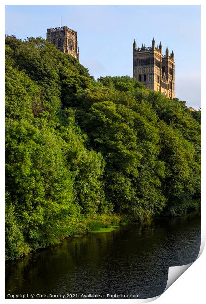 Durham Cathedral in the City of Durham, UK Print by Chris Dorney