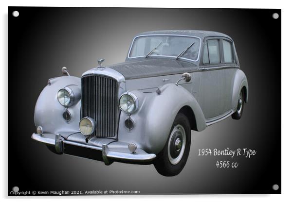 A Timeless Beauty: The 1954 Bentley R Type Acrylic by Kevin Maughan