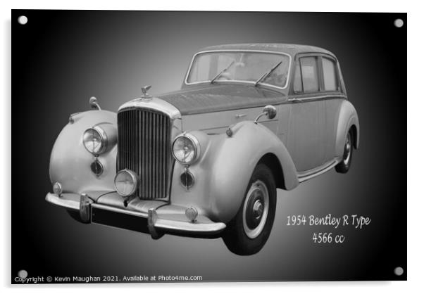 The Timeless Elegance of a 1954 Bentley R Type Acrylic by Kevin Maughan