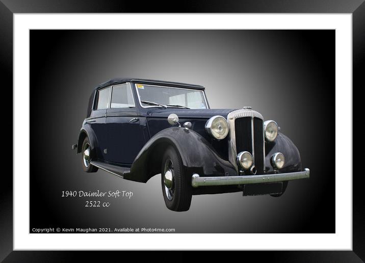 1940 Daimler DB18 Soft Top Framed Mounted Print by Kevin Maughan