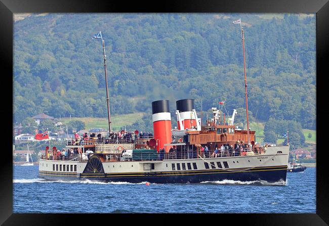 PS Waverley approaching Millport Framed Print by Allan Durward Photography