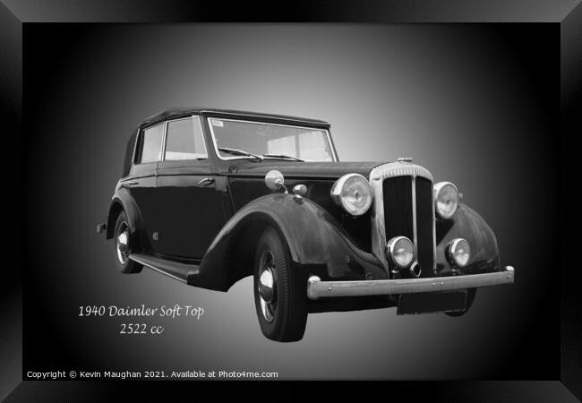 The Timeless Beauty of a Daimler DB18 Soft Top Framed Print by Kevin Maughan