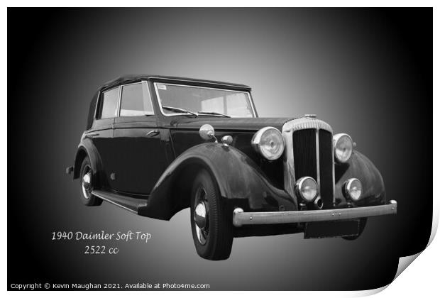The Timeless Beauty of a Daimler DB18 Soft Top Print by Kevin Maughan